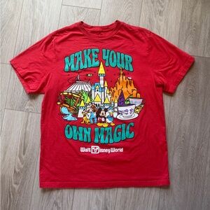 Walt Disney World Men’s "Make Your Own Magic" Red Graphic T-Shirt - Large
